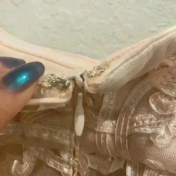 NWOT $268 SHO By Tadashi Sho Women's Pink Embroidered Fit & Flare Dress Size 12 - Picture 10 of 10